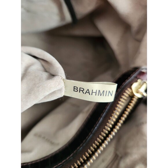 BRAHMIN Elisa Satchel  EUC - Anthracite - Beautiful Color! Scuffs SEE - Picture 12 of 16